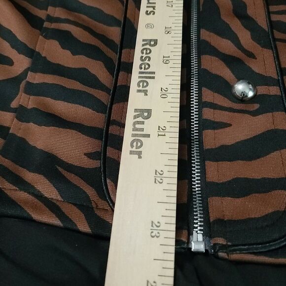 Lisa International Womens Jacket Multicolor Size PM Polyester Blend Stretch Zip - Picture 4 of 12